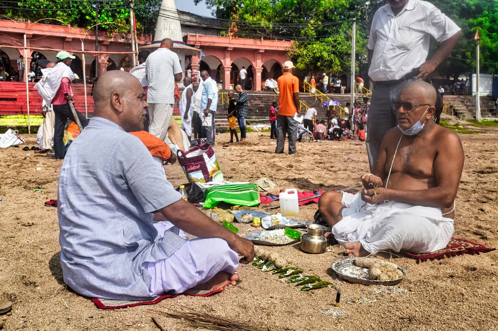 A traditional ancestral rite in progress