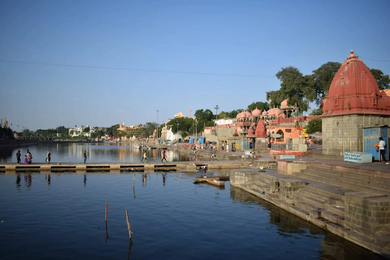 The Shipra riverfront and sacred architecture in Ujjain