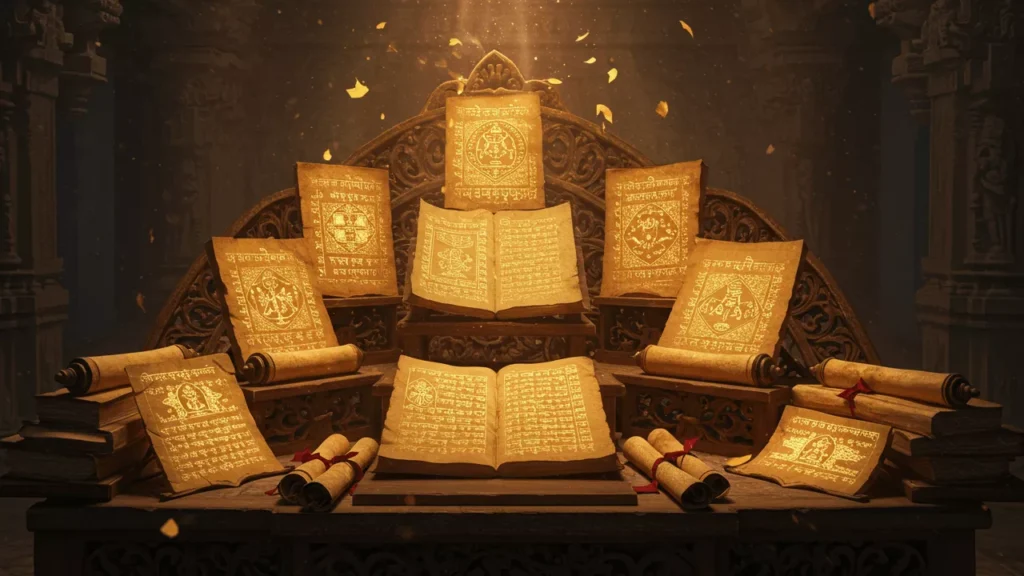 Picture of 18 purans- Role of Pitru Dosha in Vedic Astrology