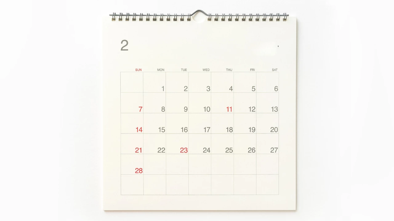 image of a calendar.