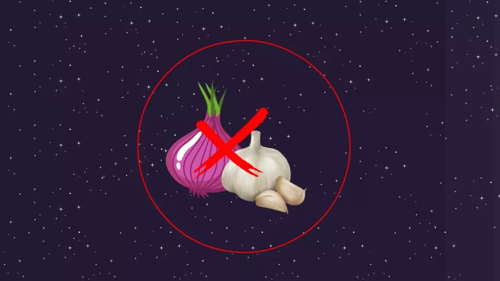Image of onian and garlic with cross- Why avoid onion garlic Pitrupaksha